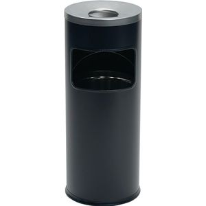 Durable Combi-asbak | d.250xH630mm zwart | staalplaat | 1 stuk - 333201 333201
