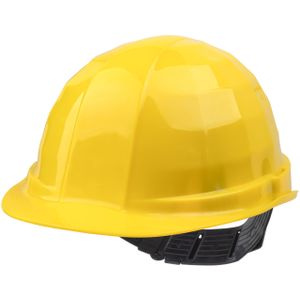Wolfcraft - Veiligheidshelm - Geel - Polyethyleen - Voldoet aan PSA (EU) 2016/425