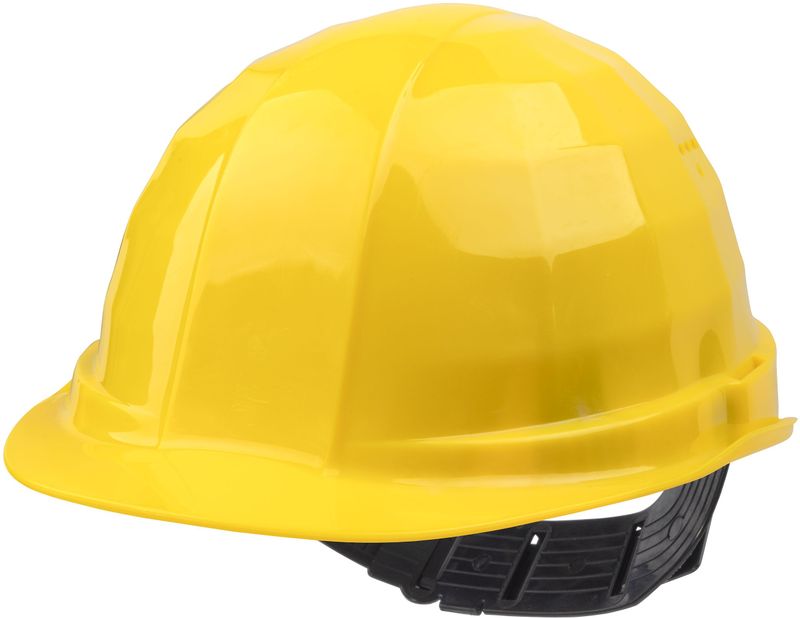 Wolfcraft - Veiligheidshelm - Geel - Polyethyleen - Voldoet aan PSA (EU) 2016/425