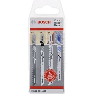 Bosch Accessoires Set Decoupeerzagen voor hout en Metaal | 15 stuks - 2607011437