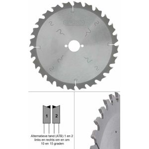 Spero 300mm hout TCT zaagblad 24 tands - asgat 30mm - SPW-300-24-30