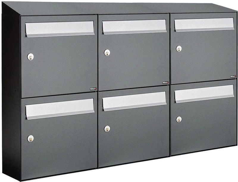 Allux - Flow Set 3-Breed 2-Hoog - Brievenbussysteem - Antraciet
