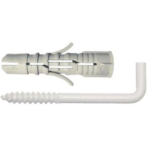 pgb-Europe SMART | plug + schroefduim Ø 6x30 Epoxy wit | 6 st SM0PSDN0506060030H