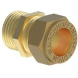 Kirchhoff Messing overgangsstuk, blank, 22 mm x 1"ET, klemkoppeling voor koperen buis - 989457817