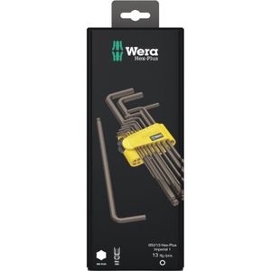 Wera 950/13 Hex-Plus Imperial 1 SB Stiftsleutelset | BlackLaser | 13-delig - 05021721001