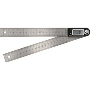 Promat Hoekmeter | raillengte 200 mm | aflezing 0,1 graden | digitaal - 4000858714 - 4000858714