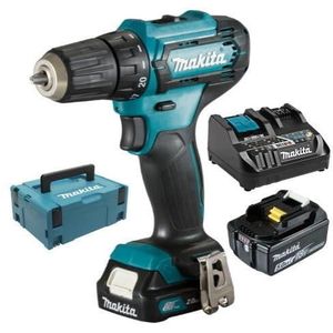Makita DF333DNX12 boor-/schroefmachine | met 1x 12V 2.0Ah & 1x 18v 5.0Ah Li-ion accu