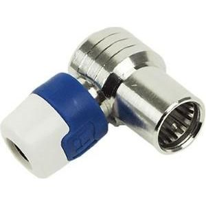 Hirschmann QFA 5 F-connector Male Wit / Blauw