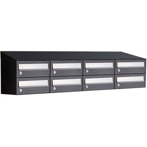 Allux - Hive Set 4-Breed 2-Hoog - Brievenbussysteem - Zwart - Modulair