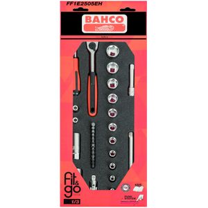 Bahco Foaminlay Fit&Go 1/3 met doppen en toebehoren 1/4" en 3/8" - 34-delig - retailverpakking - FF1E2505EH