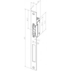 Effeff 11805RR Elektrische inbouw deuropener type 118 | spanningsloos vergrendeld | met diode | met schootsignalering | fafix |  22-42V=~ | (22-26V 100% ED) | DIN links en DIN rechts. - 10024992