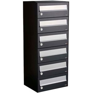 Allux - Hive Set 1-Breed, 6-Hoog - Brievenbussysteem - Zwart