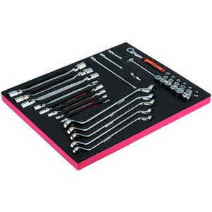 Bahco Foaminlay Fit&Go 3/3 met doppen en toebehoren 3/8" en sleutels - 36-delig - FF1A5027