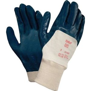 Ansell - Handschoen - Wit/Blauw - Gebreide Voering met 3/4 Nitril