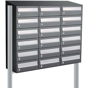 Allux Hive Set 3-Breed, 6-Hoog Met Dak Op Statief Antraciet - 40030065_3x6ds