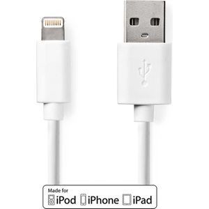 Nedis Lightning Kabel | Apple Lightning 8- Pins naar USB-A Male | 2 m | Wit | 40 stuks - CCGT39300WT20 CCGT39300WT20