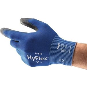 Ansell Handschoen | maat 11 blauw/zwart | EN 388 PSA-categorie II | nylon m. polyurethaan | 12 paar - 11-618-11 11-618-11