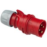 PCE - CEE 4P/16A/400V Stekker - Rood - IP44 Spatwaterdicht
