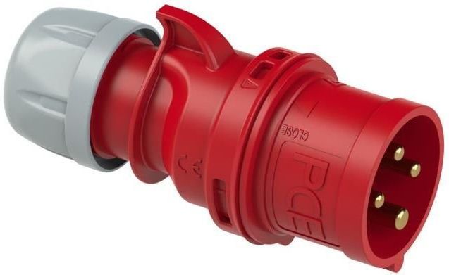 PCE - CEE 4P/16A/400V Stekker - Rood - IP44 Spatwaterdicht