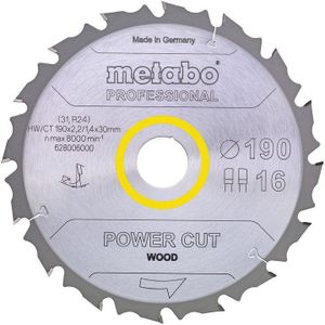 Metabo Accessoires Zaagblad "Power cut wood - Professional", 160X20, Z30 WZ 5° - 628071000