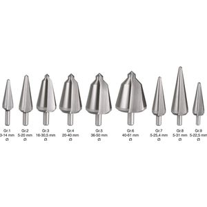 Rotec HSS conische plaatboren S.P. Nr.1 3,0-14,0 - 4200001