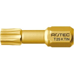 Rotec PRO Insertbit T 20 L=25mm C 6,3 Torsion Konisch TIN - 10 stuks - 8072020