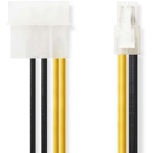 Nedis Interne Voedingskabel | P4 Male naar Molex Male | 0.2 m | 1 stuks - CCGP74340VA015 CCGP74340VA015