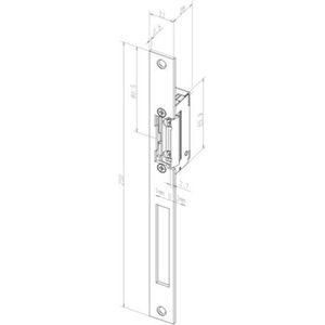 Effeff 13805 Elektrische inbouw deuropener type 138 | spanningsloos ontgrendeld | met diode | fafix | 12V= | DIN links en DIN rechts. - 10025015