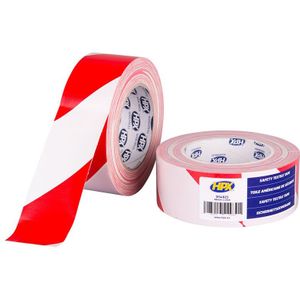 HPX Safety textile tape | Wit/Rood | 48mm x 25m - RS4825 | 30 stuks RS4825