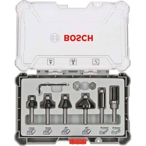 Bosch Accessoires 8-delige gemengde freesset - schachtdiameter 6 mm - 2607017468