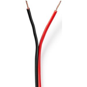 Nedis Speaker-Kabel | 2x 0.75 mm² | 100 m | Rood / Zwart | 1 stuks - CABR0750BK1000 CABR0750BK1000