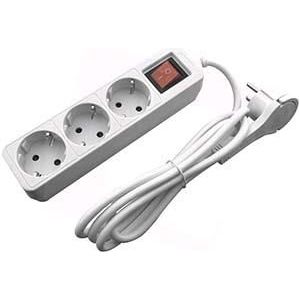 Entac - TCD RA 3V Snoer Haakse met Platte Stekker - Wit - 1,5m