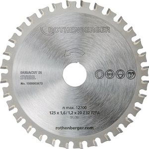 Rothenberger - Zaagblad - Buiten D. 125 mm - Gat D. 20 mm - 32 Tanden - 1 Stuk