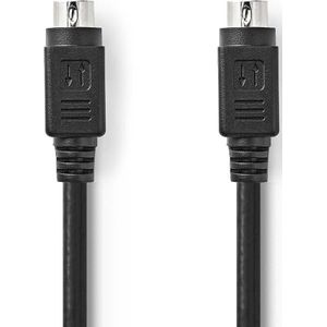 Nedis S-Video-Kabel | S-Video Male | S-Video Male | 480i | 2 m | 1 stuks - CVGP30000BK20 CVGP30000BK20