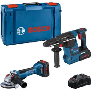 Bosch Blauw Comboset - GWS 18V-10 P Haakse slijper + GBH 18V-26 Boorhamer 5,5Ah ProCore in XL-Boxx - 0615990N33