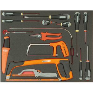 Bahco Foaminlay Fit&Go 3/3 met schroevendraaiers en snijgereedschap - 16-delig - FF1A5023