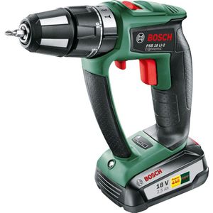 Bosch Groen PSB 18 LI-2 Ergonomic Accuschroefklopboormachine | met 1 accu 2.5Ah - 06039B0300