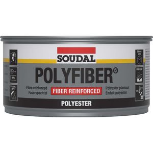 Soudal - Polyfiber - Polyesterplamuur - Grijs - 250 gr