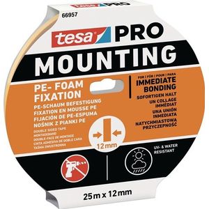 Tesa Montageband | wit | lengte 25 m | breedte 12 mm | 24 stuks - 66957-00000-00 66957-00000-00