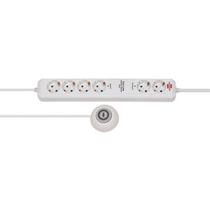 Brennenstuhl Eco-Line stekkerdoos Comfort Switch Plus EL CSP 24 6-voudig wit 1,5m H05VV-F 3G1,5 2 permanente, 4 schakelbare externe voetschakelaar - 1159560216