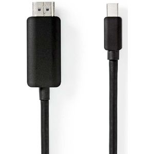 Nedis Mini DisplayPort-Kabel | Mini-DisplayPort Male naar HDMI | 48 Gbps | 2 m | 1 stuks - CCGP37604BK20 CCGP37604BK20