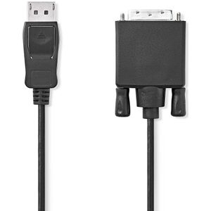 Nedis DisplayPort-Kabel | DisplayPort Male | DVI-D 24+1-Pins Male | 1 m | 1 stuks - CCGP37200BK10 CCGP37200BK10