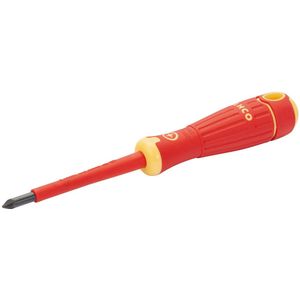 Bahco Schroevendraaier BahcoFit | geïsoleerd | VDE | rubber greep | Pozidriv | PZ2 x 175 mm - B142.002.175