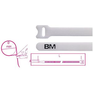 Beta - Bmbv2319 - Kabelbinders - Wit - Klittenband