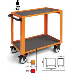 Beta CP51 Rode Magazijnwagen | 2 Plateaus - 051000503