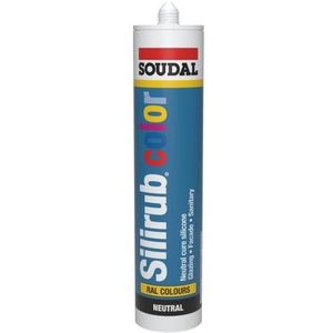 Soudal Silirub  Color | Siliconenkit | Wit Ral 9010 | 300 ml - 118401