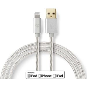 Nedis Lightning Kabel | Apple Lightning 8- Pins naar USB-A Male | 1 m | 1 stuks - CCTB39300AL10 CCTB39300AL10