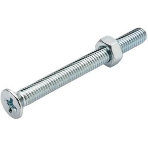 Homefix Metaalschroef Vz Pk PH3 + Moer M6X40 | 6 stuks - 6701.50.00190