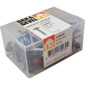 Dak&Gevel Kleurkopschroef Rvs-A2 Crèmewit Ral9001 4.8X38 | 50 stuks - 6304.30.37525