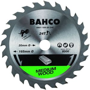 Bahco Cirkelzaagblad | hardmetaal tanden | voor snoerloze machines | voor hout | 24 TPI | 10 mm x 136 mm - 8501-136-10-24C